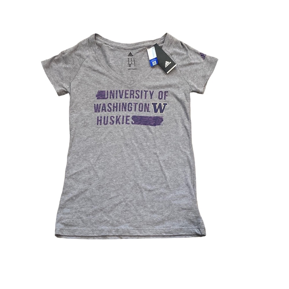Washington Huskies Adidas Women’s V-Neck Shirt Medium